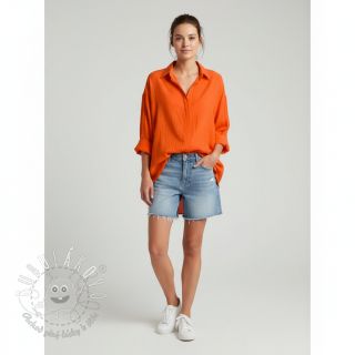 Bavlnená látka s ľanom orange