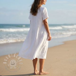 Bavlnená látka s ľanom off white