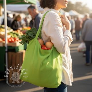 Bavlnená látka s ľanom lime