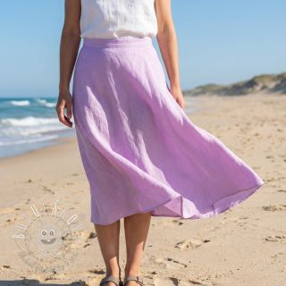 Bavlnená látka s ľanom lilac