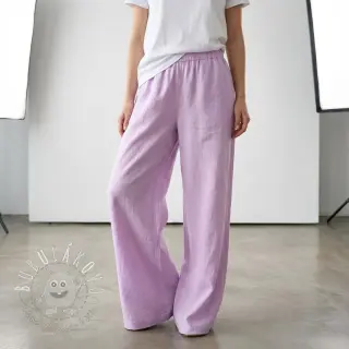 Bavlnená látka s ľanom lilac