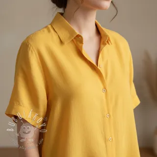 Bavlnená látka s ľanom yellow