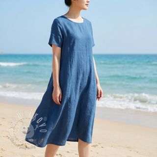 Bavlnená látka s ľanom jeans