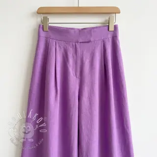 Bavlnená látka s ľanom dark lilac