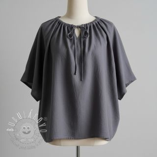 Bavlnená látka s ľanom dark grey