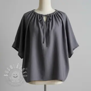 Bavlnená látka s ľanom dark grey