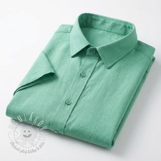 Bavlnená látka s ľanom apple green