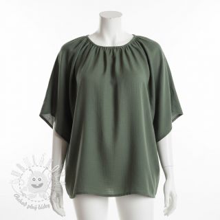 Bavlnená látka s ľanom army