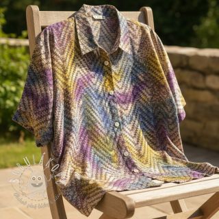 Bavlnená látka UNIQUE BATIK design D purple