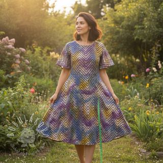 Bavlnená látka UNIQUE BATIK design D purple