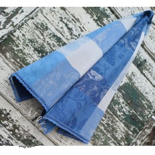 Dekoračná látka FRENCH TABLE CLOTH JACQUARD Cabosse allover indigo