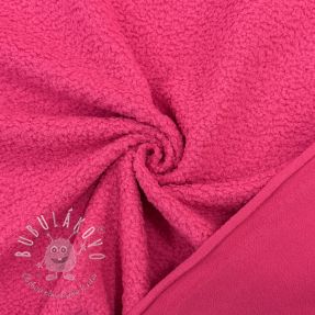 Fleece TEDDY DOUBLE SIDED pink neon