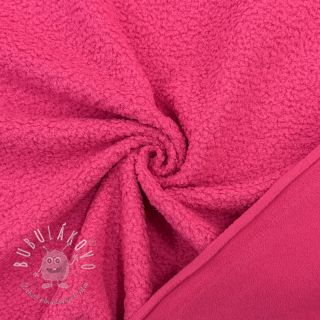 Fleece TEDDY DOUBLE SIDED pink neon