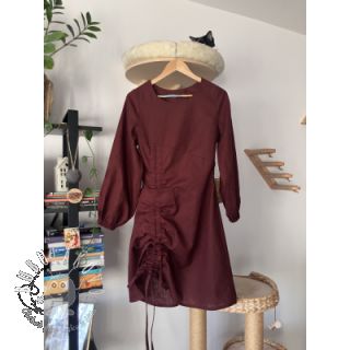 Ľan predpraný bordeaux