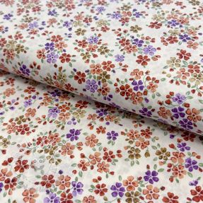 Bavlnená látka Simie flowers offwhite digital print