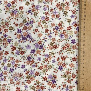 Bavlnená látka Simie flowers offwhite digital print