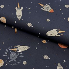 Bavlnená látka Space digital print
