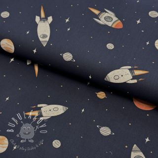Bavlnená látka Space digital print