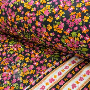 Bavlnená látka VOILE STEPPED Ophelia flower digital print