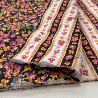 Bavlnená látka VOILE STEPPED Ophelia flower digital print