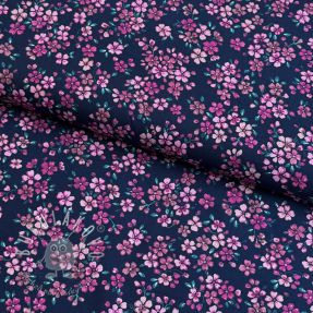 Bavlnená látka Simie flowers navy digital print