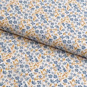 Bavlnená látka Fine flowers blue