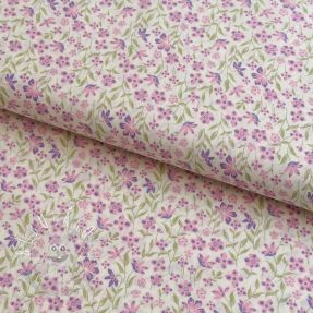 Bavlnená látka Fine flowers purple