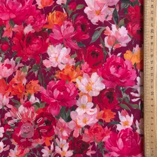 Bavlnená látka VOILE Tanja flowers digital print
