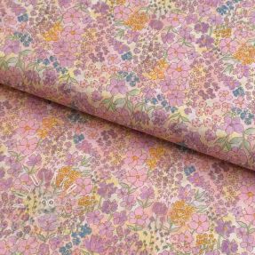 Bavlnená látka VOILE Small hayppy flowers digital print