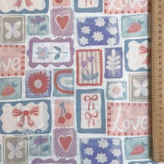 Bavlnená látka Patchwork digital print