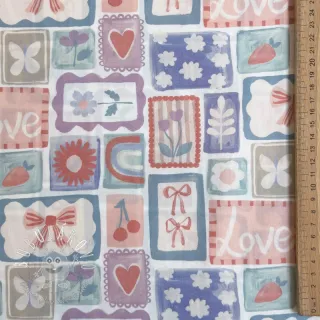 Bavlnená látka Patchwork digital print