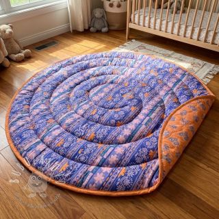 Bavlnená látka VOILE STEPPED Daria flower purple digital print