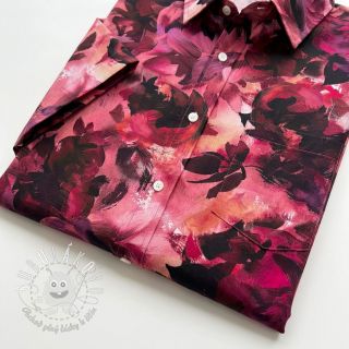 Bavlnená látka SATIN Zurie flower digital print