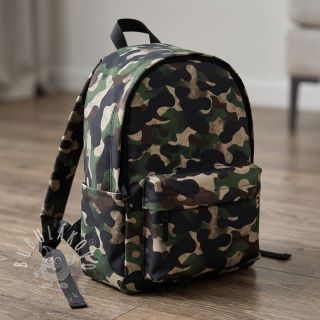 Bavlnená látka Camouflage green digital print