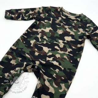 Bavlnená látka Camouflage green digital print