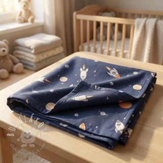 Bavlnená látka Space digital print