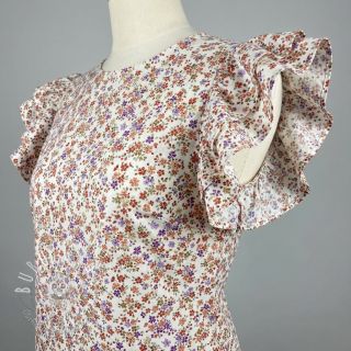 Bavlnená látka Simie flowers offwhite digital print