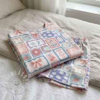 Bavlnená látka Patchwork digital print