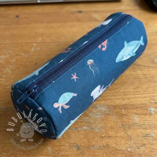 Bavlnená látka Sea life petrol digital print