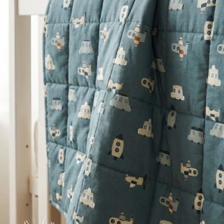 Bavlnená látka Vehicles petrol