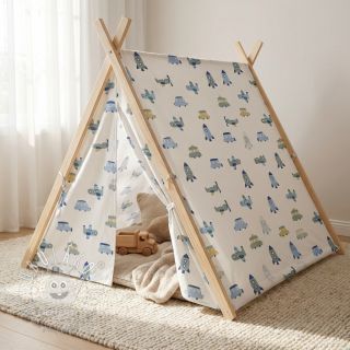 Bavlnená látka Vehicles white