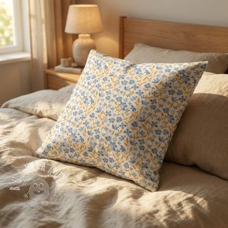 Bavlnená látka Fine flowers blue