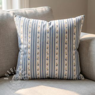 Bavlnená látka Fine flowers STRIPE blue