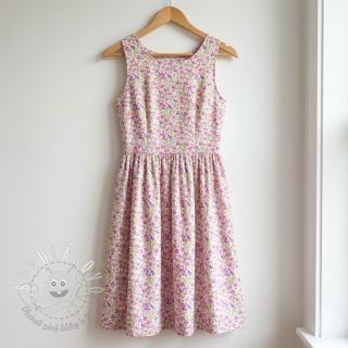 Bavlnená látka Fine flowers purple