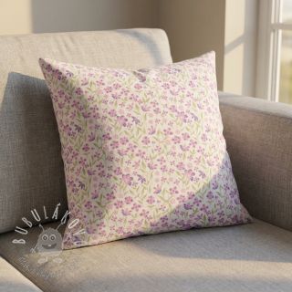 Bavlnená látka Fine flowers purple