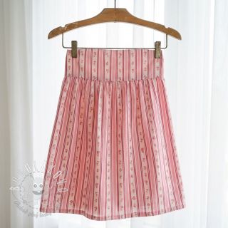 Bavlnená látka Fine flowers STRIPE pink