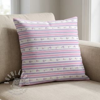 Bavlnená látka Fine flowers STRIPE purple