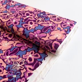 Viskóza STRETCH Flowers Junie purple