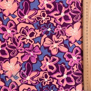 Viskóza STRETCH Flowers Junie purple