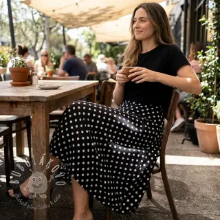 Viskóza RADIANCE Polka dot black